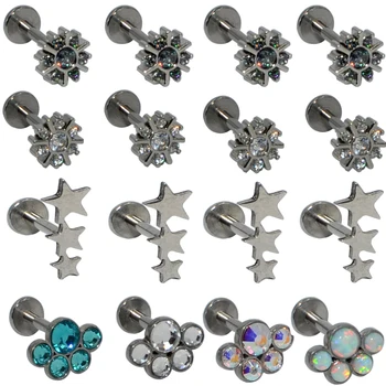 4Pcs Flower Ear Cartilage Tragus Helix Stud Piercing G23 Titanium & Steel Zircon Opal Bar Lip Labret Rings Stud Body Jewelry
4Pcs Flower Ear Cartilage Tragus Helix Stud Piercing G23 Titanium & Steel Zircon Opal Bar Lip Labret Rings Stud Body Jewelry