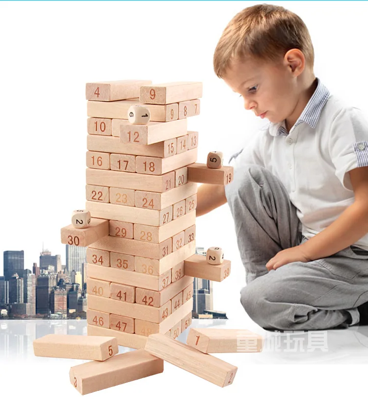 Creative Children Large Size Bricks Pro Educational Toy with Numbers Stack-up Pumping Building Blocks Wood Color Jenga Board Gam
Creative Children Large Size Bricks Pro Educational Toy with Numbers Stack-up Pumping Building Blocks Wood Color Jenga Board Gam