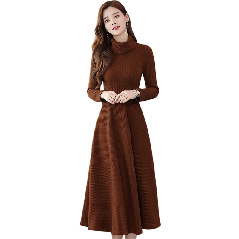 Knitted Dress women 2019 new Autumn and Winter Thick warm sweater Dress fashion Turtleneck Dress Women
Knitted Dress women 2019 new Autumn and Winter Thick warm sweater Dress fashion Turtleneck Dress Women