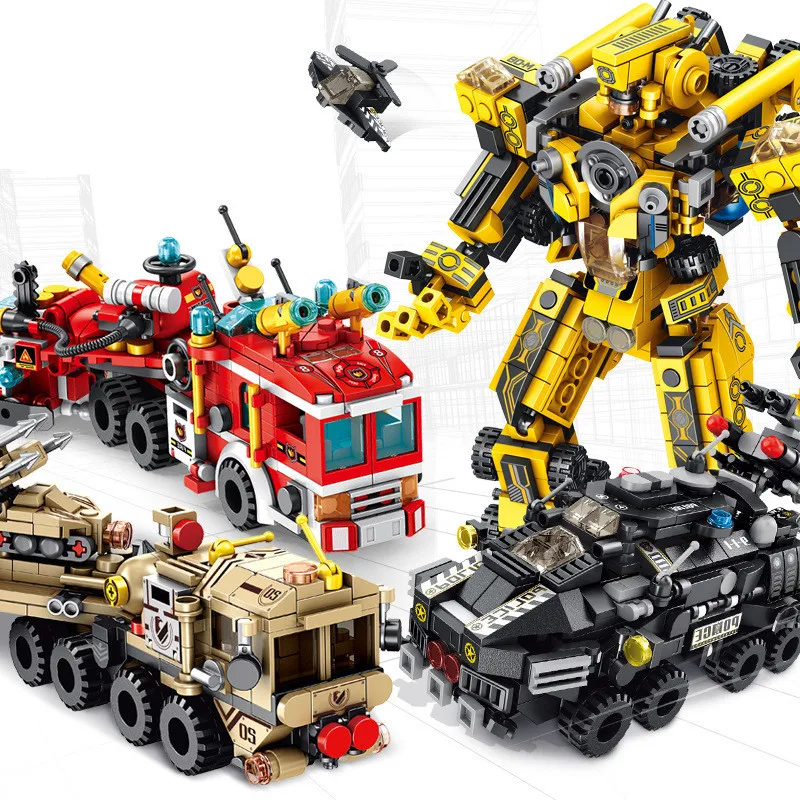 New Iego 12 In 1 Engineering Fire Truck Robot Building Blocks Kit DIY Model Ship Airplane Assemble Bricks Toys legoings
New Iego 12 In 1 Engineering Fire Truck Robot Building Blocks Kit DIY Model Ship Airplane Assemble Bricks Toys legoings