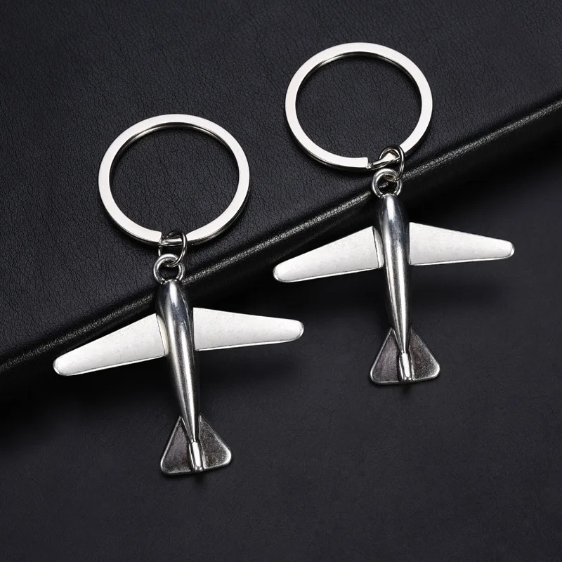 Aircraft Keychain airliner modeling ancient silver Color key Chain Car Key Ring pendant small gifts K2399 | Украшения и
