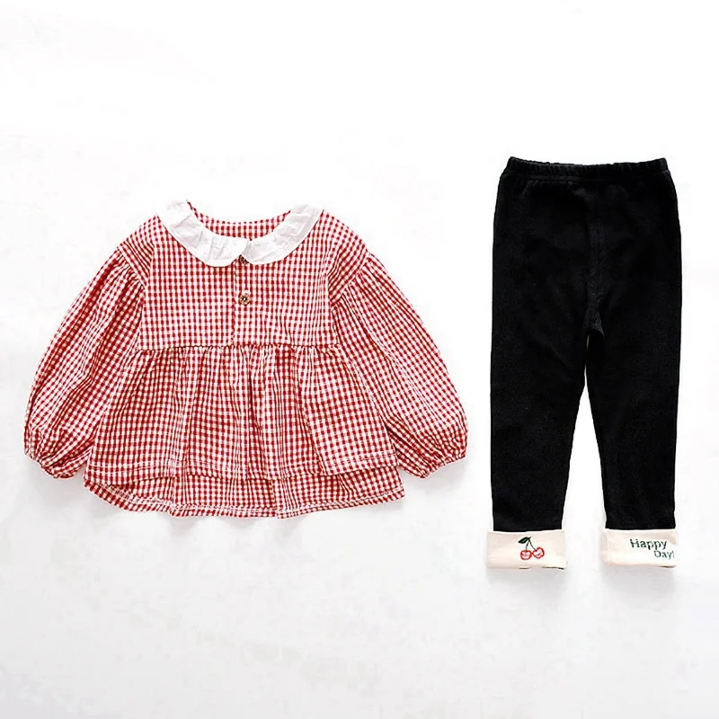 Autumn Set Children Baby Girl Casual Long Sleeve Plaid Print Shirt Tops+Pants Trouser Set New Arrival
Autumn Set Children Baby Girl Casual Long Sleeve Plaid Print Shirt Tops+Pants Trouser Set New Arrival