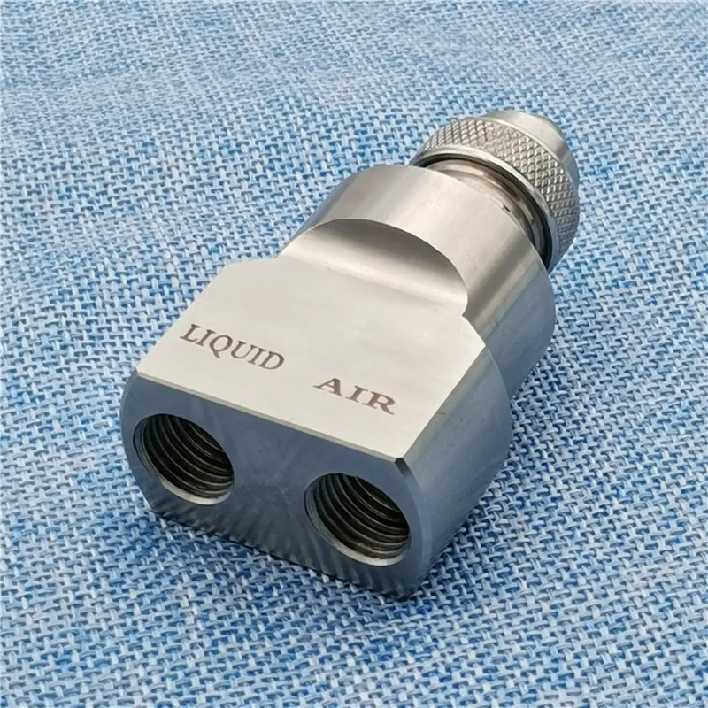 1/4 inch two-fluid gas water mixing nozzle,air misting sprayer,low-pressure fogging spray nozzle,Compressed air atomizer nozzle
1/4 inch two-fluid gas water mixing nozzle,air misting sprayer,low-pressure fogging spray nozzle,Compressed air atomizer nozzle