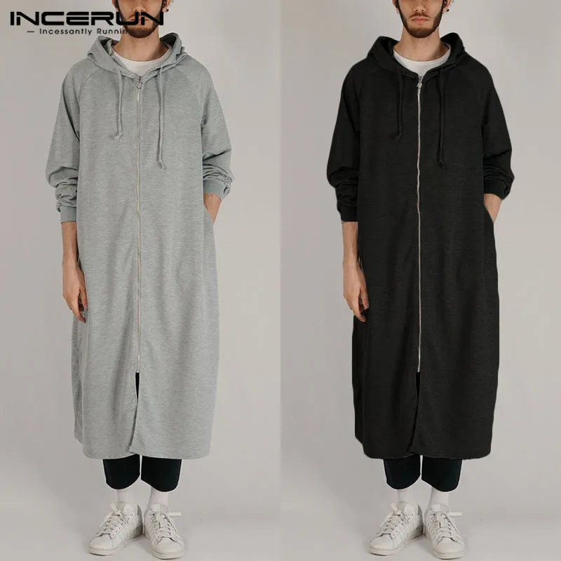 INCERUN 2019 Fashion Men Sweatshirts Hip-hop Long Sleeve Casual Streetwear Solid Outerwear Cloak Hooded Zippers Men Long Hoodies
INCERUN 2019 Fashion Men Sweatshirts Hip-hop Long Sleeve Casual Streetwear Solid Outerwear Cloak Hooded Zippers Men Long Hoodies