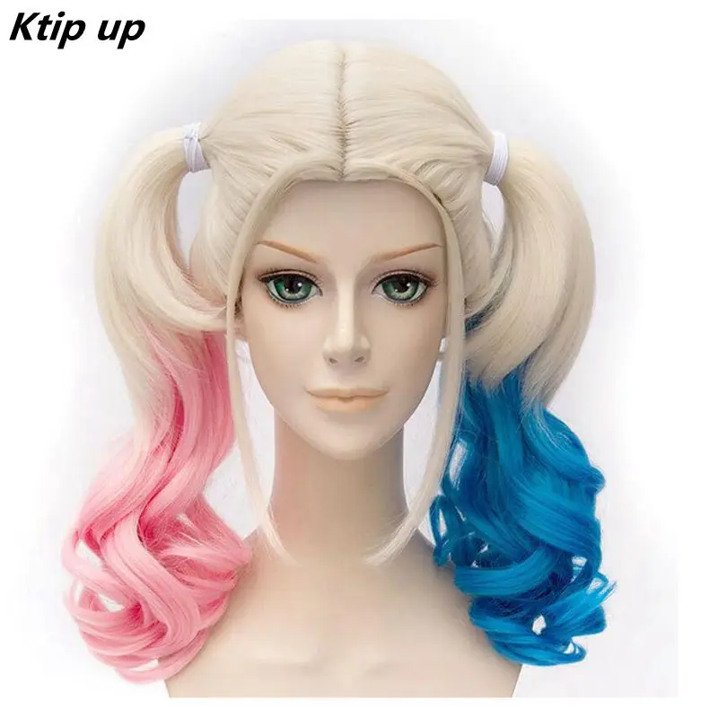 Ktip Up Anime Suicide Squad Batman Joker Harleen Quinzel Wig Harley Quinn Heat Resistant Synthetic Hair Cosplay Wigs + Wig Cap
Ktip Up Anime Suicide Squad Batman Joker Harleen Quinzel Wig Harley Quinn Heat Resistant Synthetic Hair Cosplay Wigs + Wig Cap