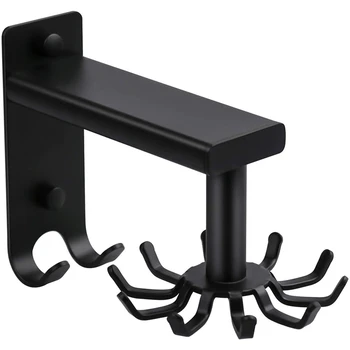 Kitchen Utensil Rack Wall Mounted, Pots and Pans Hanging Rack, Sliding Rail Rotating Pot Rack with 10 Removable Hooks 
Kitchen Utensil Rack Wall Mounted, Pots and Pans Hanging Rack, Sliding Rail Rotating Pot Rack with 10 Removable Hooks