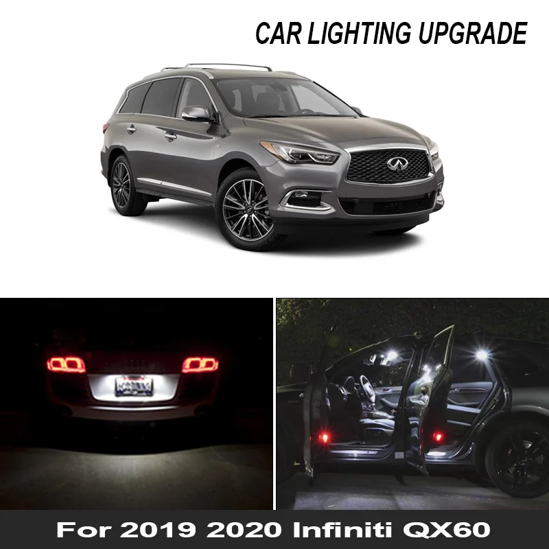 10Pcs Canbus Error Free LED Interior Light Kit Package for 2019 2020 Infiniti QX60 Car Accessories Map Dome Trunk License Light
10Pcs Canbus Error Free LED Interior Light Kit Package for 2019 2020 Infiniti QX60 Car Accessories Map Dome Trunk License Light