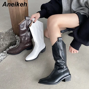 Aneikeh Spring Woman Shoes Motorcycle Boots PU Soft Fabric Sewing Pointed Toe Cowboy Western Boots Slip-on Banquet Size 35- 39
Aneikeh Spring Woman Shoes Motorcycle Boots PU Soft Fabric Sewing Pointed Toe Cowboy Western Boots Slip-on Banquet Size 35- 39