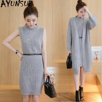 AYUNSUE Spring 2 Piece Set Women Knitted Dress Two Piece Outfits Fashion Sweater Set Matching Sets Conjunto Feminino KJ4270
AYUNSUE Spring 2 Piece Set Women Knitted Dress Two Piece Outfits Fashion Sweater Set Matching Sets Conjunto Feminino KJ4270