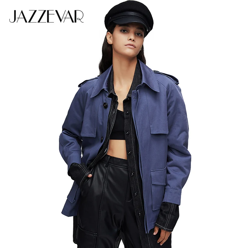 JAZZEVAR 2019 New arrival autumn trench coat women light color cotton double breasted short fashion women coat for autumn 9016-1
JAZZEVAR 2019 New arrival autumn trench coat women light color cotton double breasted short fashion women coat for autumn 9016-1