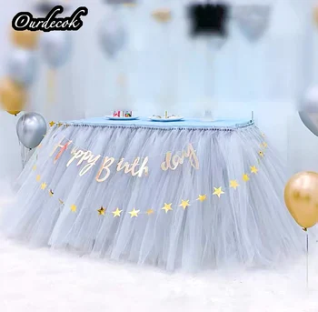 Tulle Tutu Table Skirt Tableware for Wedding Decoration Baby Shower Party Wedding Table Skirting Home Textile Finished Product
Tulle Tutu Table Skirt Tableware for Wedding Decoration Baby Shower Party Wedding Table Skirting Home Textile Finished Product