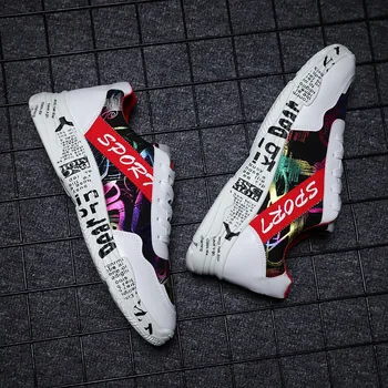 QWEDF Men's Vulcanize Shoes Lace-up Fashion printed canvas shoes Spring Autumn Flat Black Red Casual Shoes Male Sneakers D4-83
QWEDF Men's Vulcanize Shoes Lace-up Fashion printed canvas shoes Spring Autumn Flat Black Red Casual Shoes Male Sneakers D4-83