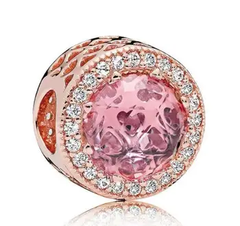 Original 925 Sterling Silver Charm Rose Radiant Hearts With Pink & Clear Crystal Bead Fit Pandora Bracelet & Necklace Jewelry
Original 925 Sterling Silver Charm Rose Radiant Hearts With Pink & Clear Crystal Bead Fit Pandora Bracelet & Necklace Jewelry