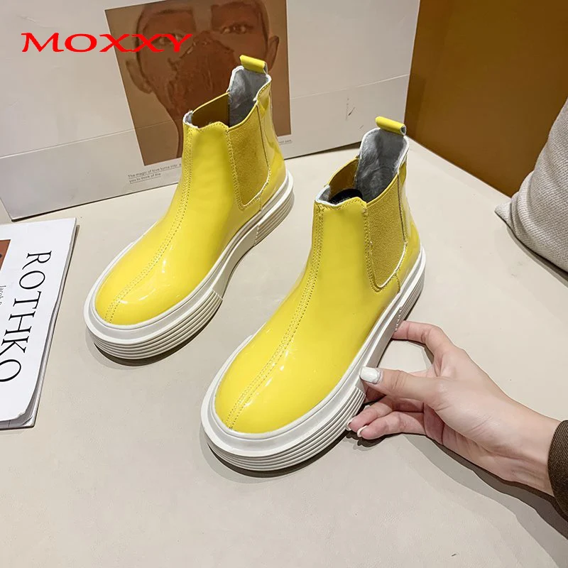 Moxxy Yellow Boots Women 2020 Warm Slip On Leather Combat Boots Women Shoes Black White Plush Winter Gothic Platform Ankle Boots
Moxxy Yellow Boots Women 2020 Warm Slip On Leather Combat Boots Women Shoes Black White Plush Winter Gothic Platform Ankle Boots