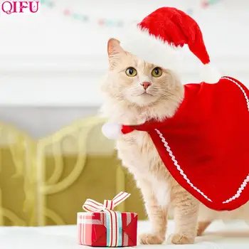 QIFU Cat Dog Christmas Costume Red Christmas Hat and Cloak Merry Christmas Decorations Xmas Pets Gift Navidad 2019 New Year 2020
QIFU Cat Dog Christmas Costume Red Christmas Hat and Cloak Merry Christmas Decorations Xmas Pets Gift Navidad 2019 New Year 2020