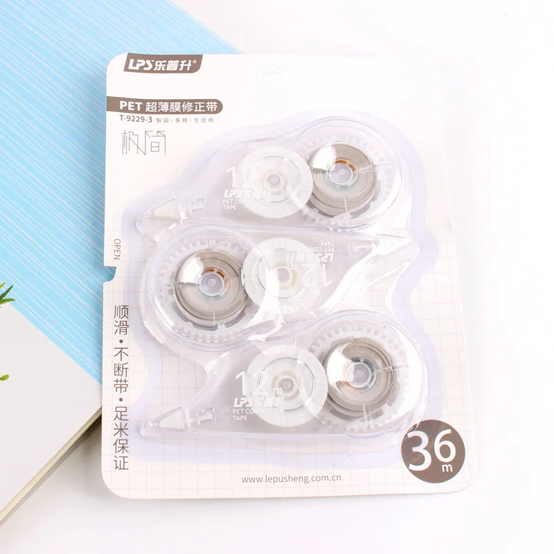 New Products LPS Correction Tape 36m Creative Minimalist Large-Volume Correction Tape for Student Ultra-Thin Films with 9229-3
New Products LPS Correction Tape 36m Creative Minimalist Large-Volume Correction Tape for Student Ultra-Thin Films with 9229-3