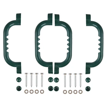 2 Piece Set of Dark Green Handle with Handle Solid Safety Toy Set Handle for Climbing Frame Tree House Dens Play House 
2 Piece Set of Dark Green Handle with Handle Solid Safety Toy Set Handle for Climbing Frame Tree House Dens Play House