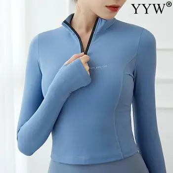 Women Fitness Yoga Top Cropped Top Tight Sport Shirts Women Gym Clothes Zipper Long Sleeve Workout Top Gym Running Sportswear
Women Fitness Yoga Top Cropped Top Tight Sport Shirts Women Gym Clothes Zipper Long Sleeve Workout Top Gym Running Sportswear