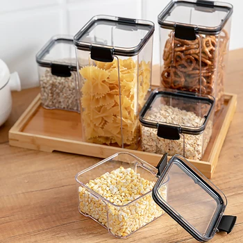 Home Food Storage Container Durable Plastic 460ml, 700ml, 1300ml, 1800ml Multigrain Storage Tank Transparent Cans Storage Box
Home Food Storage Container Durable Plastic 460ml, 700ml, 1300ml, 1800ml Multigrain Storage Tank Transparent Cans Storage Box