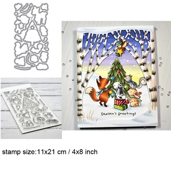 Christmas Tree Gift Clear Stamps With Metal Cutting dies for DIY Scrapbooking Paper Cards Silicone Transparent Stempels Seal Ne
Christmas Tree Gift Clear Stamps With Metal Cutting dies for DIY Scrapbooking Paper Cards Silicone Transparent Stempels Seal Ne