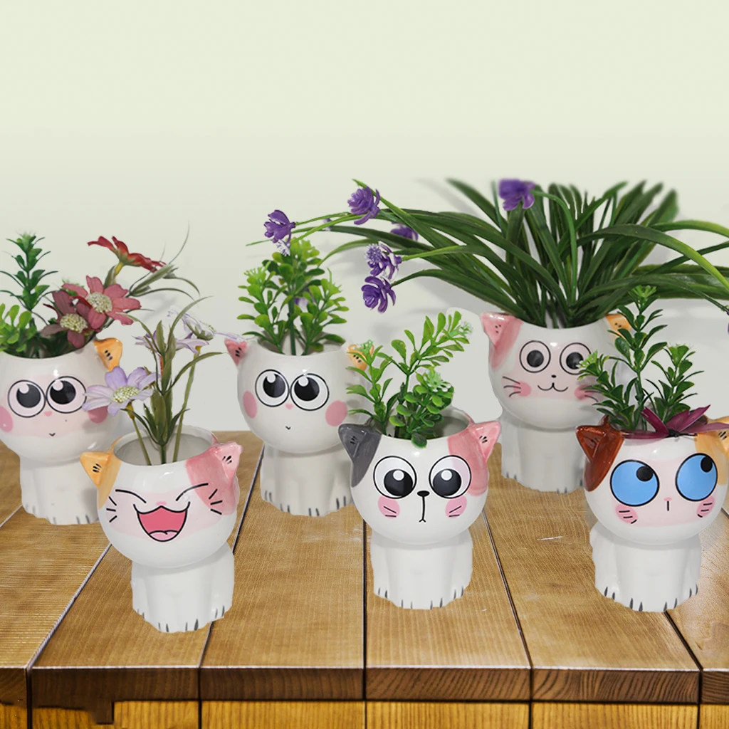 Cute Cat Flower Pot Plant Pot Flower Vase Ornaments Home Decor Garden Decoration Bonsai Ceramic Planter Succulent Pot
Cute Cat Flower Pot Plant Pot Flower Vase Ornaments Home Decor Garden Decoration Bonsai Ceramic Planter Succulent Pot