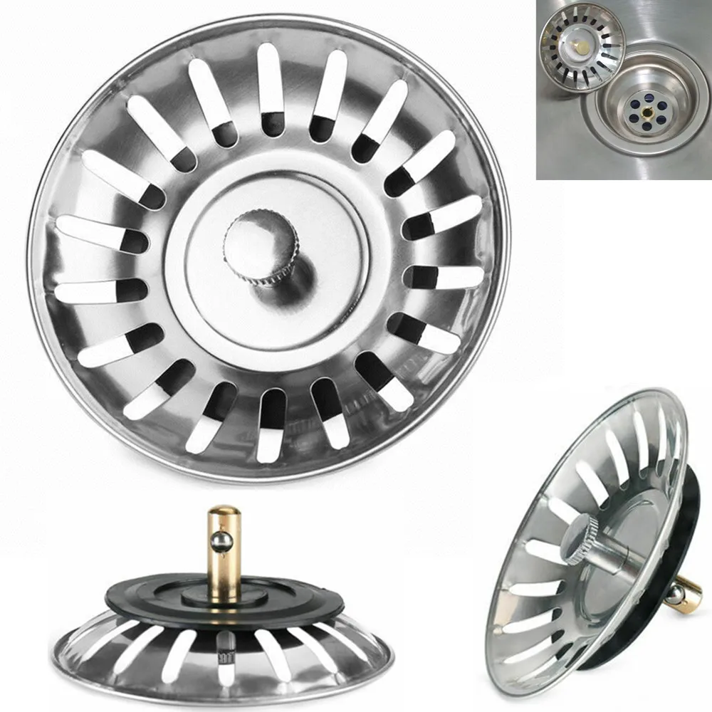 New Kitchen Sink Strainer Colanders Filter Stainless Steel Sewer Drain Hair Catcher Stopper Cover Kitchen Gadgets sitko kuchenne
New Kitchen Sink Strainer Colanders Filter Stainless Steel Sewer Drain Hair Catcher Stopper Cover Kitchen Gadgets sitko kuchenne