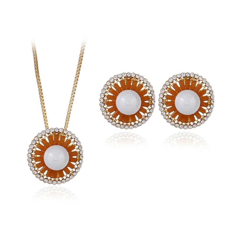 Europe And America New Style Accessories Spring And Summer Hot Selling Necklace Earrings Two Piece Set Sun Flower Jewelry Set
Europe And America New Style Accessories Spring And Summer Hot Selling Necklace Earrings Two Piece Set Sun Flower Jewelry Set