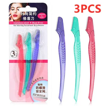 3PCS/Lot New Eye Brow Razor Trimmer Shaper Hair Remover Cutter Eyebrow Knife Safe Facial Razor Blades Shaver Makeup Tool Kits
3PCS/Lot New Eye Brow Razor Trimmer Shaper Hair Remover Cutter Eyebrow Knife Safe Facial Razor Blades Shaver Makeup Tool Kits