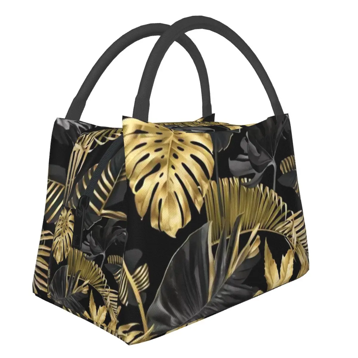 

NOISYDESIGNS Hawaiian Portable Cooler Handbag Tote Lunch Bag Tropical Palm Leaves Print Lunch Bento Pouch Container Food Bags