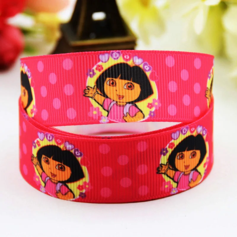 7/8 "22 мм 1" 25 1-1/2 "38 3" 75 вечерние ленты с принтом героев мультфильма Дора 10