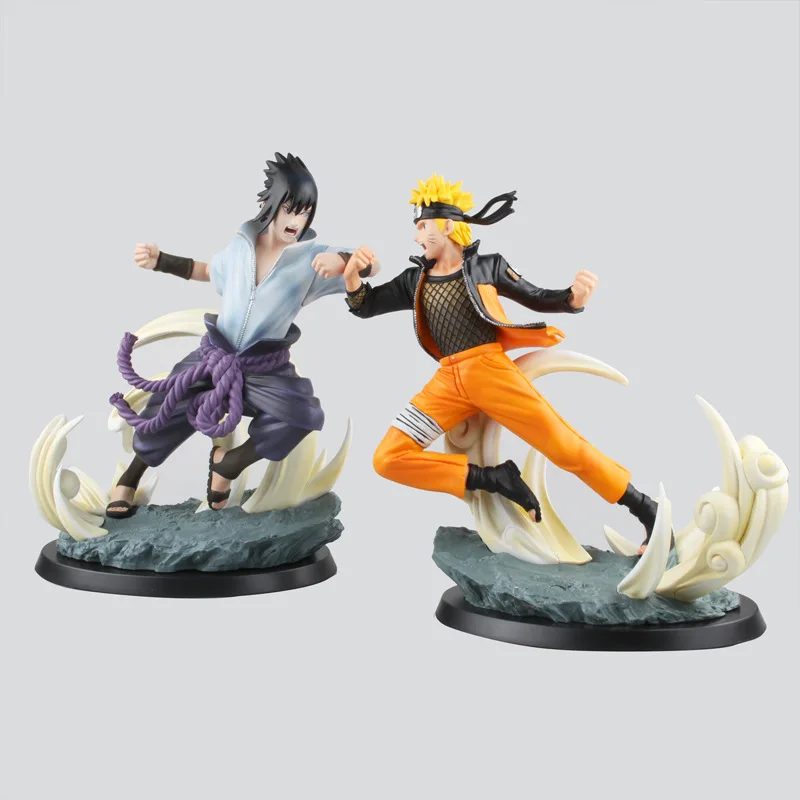 T Club Naruto Tsume Ultimate Storm Naruto VS Sasuke Battle Statue Boxed Garage Kit Model