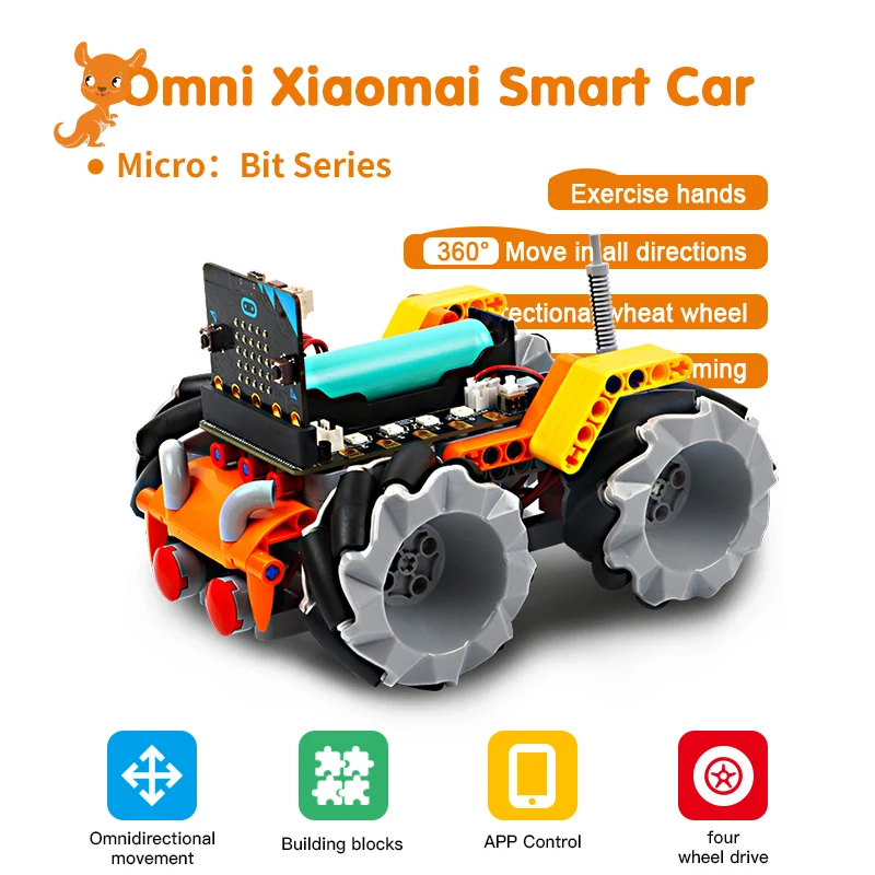 Programable Robotics Learning Kit Building Blocks Mecanum Wheel Smart Robot Car For Micro:bit Educational Stem Toys for Children
Programable Robotics Learning Kit Building Blocks Mecanum Wheel Smart Robot Car For Micro:bit Educational Stem Toys for Children