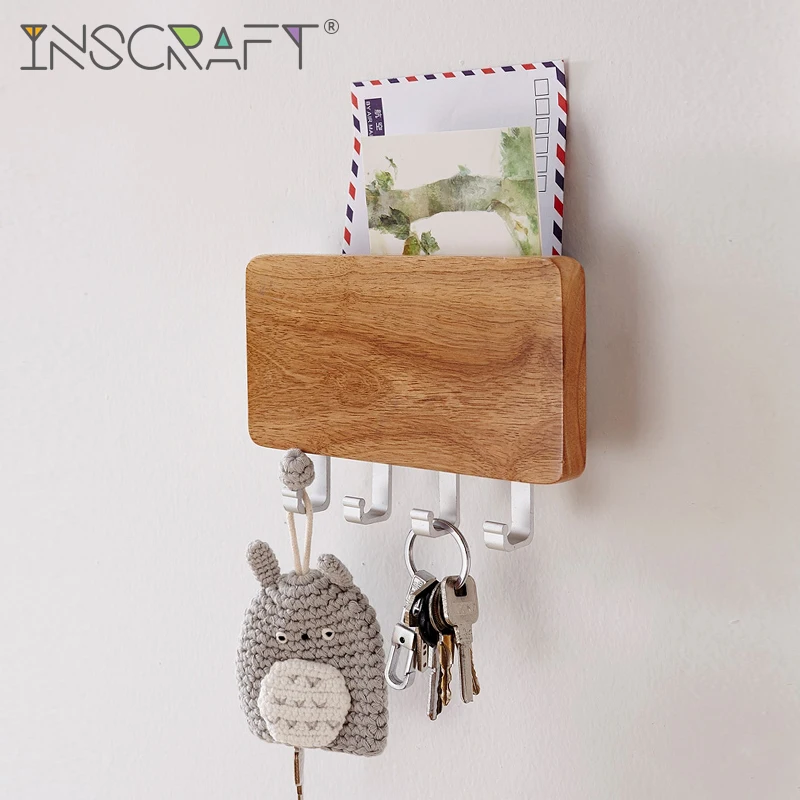 Wood Mail Holder with 5 Key Hooks Wall Mounted Entryway Organizer Holder Clothes Hat Hanger Office Storage Basket
Wood Mail Holder with 5 Key Hooks Wall Mounted Entryway Organizer Holder Clothes Hat Hanger Office Storage Basket