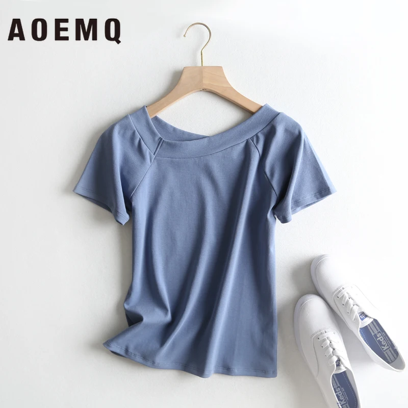 AOEMQ Shirts Hot Sell Relax Shirts Preppy Style T-Shirts Girl Irregular Women Tops Word Collar Solid Shirt Women's Clothing 
AOEMQ Shirts Hot Sell Relax Shirts Preppy Style T-Shirts Girl Irregular Women Tops Word Collar Solid Shirt Women's Clothing