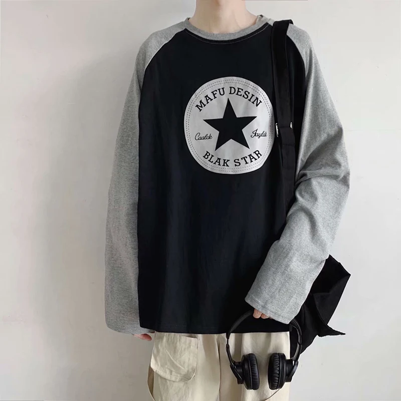 Pentagram Letter Print Women T shirt Autumn Winter Long Sleeve Oversized streetwear Black White Patchwork harajuku 2019 clothes
Pentagram Letter Print Women T shirt Autumn Winter Long Sleeve Oversized streetwear Black White Patchwork harajuku 2019 clothes