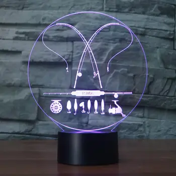 Fishing Gear 3D LED RGB Night Light 7 Color Change Desk Light Action Figures 2820 Kids Home Christmas Toys
Fishing Gear 3D LED RGB Night Light 7 Color Change Desk Light Action Figures 2820 Kids Home Christmas Toys