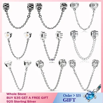 Special offer Classic 925 Sterling Silver 9 Types Safety Chain fit Original Pandora Bracelets Women DIY Jewelry Brithday Gft
Special offer Classic 925 Sterling Silver 9 Types Safety Chain fit Original Pandora Bracelets Women DIY Jewelry Brithday Gft