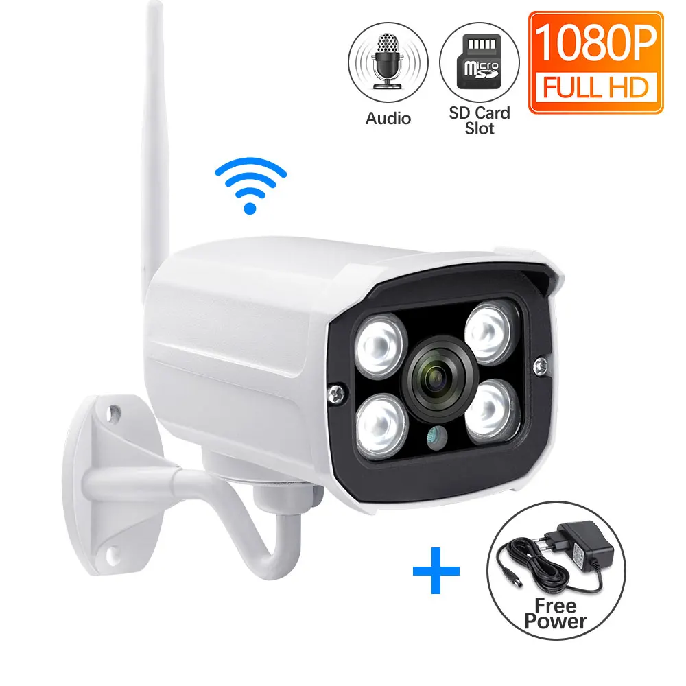 HD 1080P беспроводная SD карта слот аудио IP камера 2.0MP wifi безопасности ночное видение