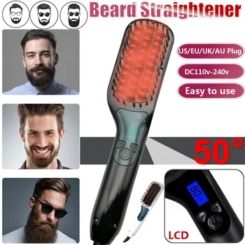 Beard Straightener Portable Hair Straight Electric Brush LCD Display Instant Styling Hot Comb men Curling Straightening Women 
Beard Straightener Portable Hair Straight Electric Brush LCD Display Instant Styling Hot Comb men Curling Straightening Women