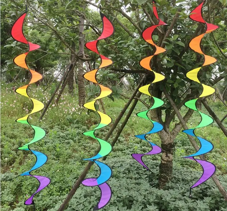 65pcs Rainbow Spiral Windmill Windsock Garden Decorate Durable Rotate Portable Wind Spinner Coloured Ribbon Knitting Folding
65pcs Rainbow Spiral Windmill Windsock Garden Decorate Durable Rotate Portable Wind Spinner Coloured Ribbon Knitting Folding