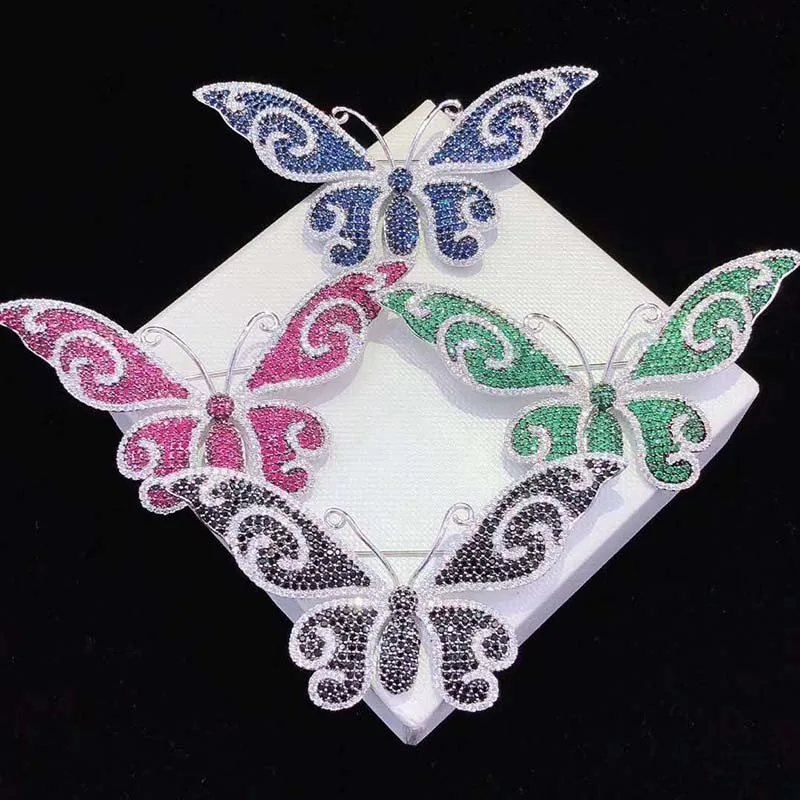 40X76MM Women's High Quality Classic Butterfly with CZ jewelry brooch,Fashion Style For Woman Christmas Gift 1 Pair
40X76MM Women's High Quality Classic Butterfly with CZ jewelry brooch,Fashion Style For Woman Christmas Gift 1 Pair