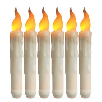 6pcs LED Simulation Candle Flame Light Yellow Flicker Electronic Tear Wax Drop Candle Model for Christmas Halloween Party Decor
6pcs LED Simulation Candle Flame Light Yellow Flicker Electronic Tear Wax Drop Candle Model for Christmas Halloween Party Decor