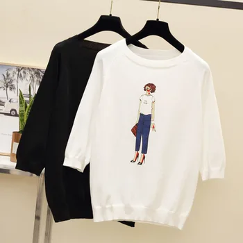 Half Sleeve Cartoon Printed Summer Pullover Tops Women O-neck Thin Cool Loose Pull Jumper Ladies Female T-Shirt Top Casual
Half Sleeve Cartoon Printed Summer Pullover Tops Women O-neck Thin Cool Loose Pull Jumper Ladies Female T-Shirt Top Casual