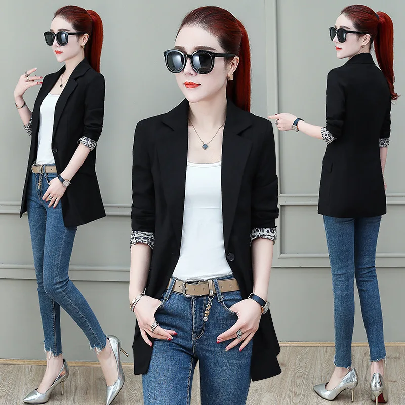 Autumn Mid-length Small Suit Coat Women's 2019 Autumn Clothing New Style Tops Spring And Autumn Korean-style Slim Fit Versatile
Autumn Mid-length Small Suit Coat Women's 2019 Autumn Clothing New Style Tops Spring And Autumn Korean-style Slim Fit Versatile