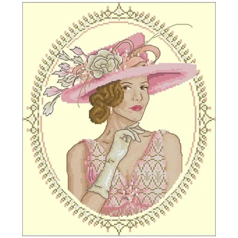 Lady in a hat Patterns Counted Cross Stitch 11CT 14CT 18CT DIY Chinese Cross Stitch Kits Embroidery Needlework Sets
Lady in a hat Patterns Counted Cross Stitch 11CT 14CT 18CT DIY Chinese Cross Stitch Kits Embroidery Needlework Sets