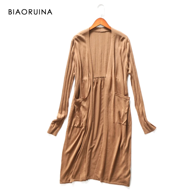 BIAORUINA Women's Wool Blends Loose Long Knit Patchwork Cardigan Female Oversized Elegant Open Sticth Long Sweater Women Fashion
BIAORUINA Women's Wool Blends Loose Long Knit Patchwork Cardigan Female Oversized Elegant Open Sticth Long Sweater Women Fashion