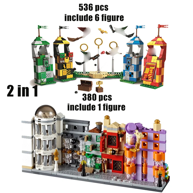 2pcs Potter Magic Movie Serices Diagons Alley+magic match Model Set Building Blocks Bricks Kit Kids Toys Gift
2pcs Potter Magic Movie Serices Diagons Alley+magic match Model Set Building Blocks Bricks Kit Kids Toys Gift