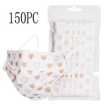 150PC Love Printing Disposable Protective Face Mask Mouth-muffle mascarillas Mouth Cover Cloth Masks FaceMasks mondmasker
150PC Love Printing Disposable Protective Face Mask Mouth-muffle mascarillas Mouth Cover Cloth Masks FaceMasks mondmasker