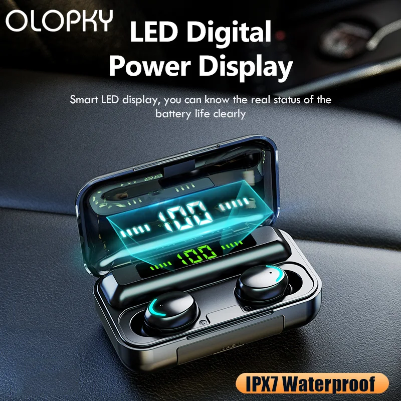 2200mAh Powerbank TWS 5.0 Earphone Headphones Waterproof Bluetooth Headsets LED Power Display Wireless Headphones Touch Control
2200mAh Powerbank TWS 5.0 Earphone Headphones Waterproof Bluetooth Headsets LED Power Display Wireless Headphones Touch Control