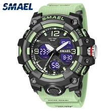 SMAEL 2021 New Sport Watch Military Watch For Men Alarm Clock Stopwatch LED Digital Back Light Dual Time Display Men's Watches
SMAEL 2021 New Sport Watch Military Watch For Men Alarm Clock Stopwatch LED Digital Back Light Dual Time Display Men's Watches